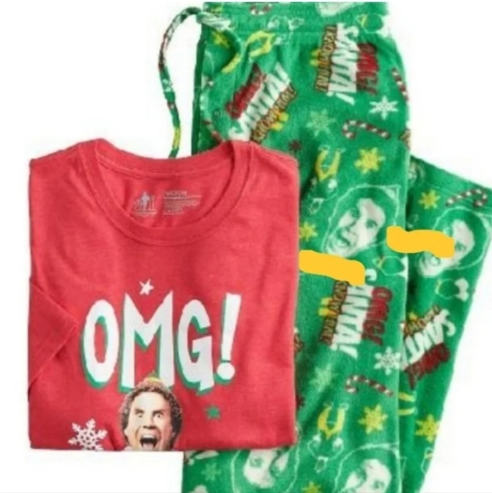 Elf will Ferrell omg santa mens pjs sleepwear pajamas boxed new - Picture 1 of 4